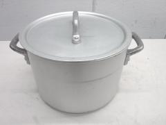C163◆アルミ製◆半寸胴鍋(蓋付)