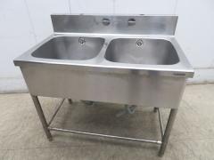 H1501◆ステンレス製◆2槽シンク