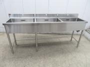 H1500◆マルゼン◆ステンレス製3槽シンク