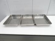 H1518◆ステンレス製◆角バット(8枚取)3枚セット