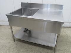 H1742◆ステンレス製◆1槽台付シンク