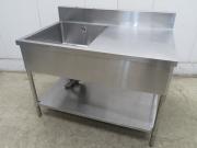 H1742◆ステンレス製◆1槽台付シンク