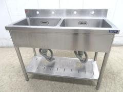 G1864◆マルゼン◆ステンレス製2槽シンク