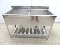 G1869◆ステンレス製◆2槽シンク