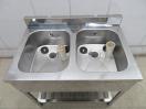 J028◆アズマ◆ステンレス製2槽シンク
