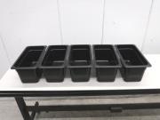 B2296◆CAMBRO◆カムウェア・フードパン5個(ブラック)　1/3サイズ