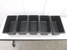 B2296◆CAMBRO◆カムウェア・フードパン5個(ブラック)　1/3サイズ