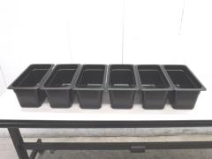 B2297◆CAMBRO◆カムウェア・フードパン6個セット(ブラック)　1/3サイズ