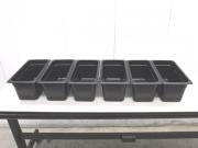 B2297◆CAMBRO◆カムウェア・フードパン6個セット(ブラック)　1/3サイズ