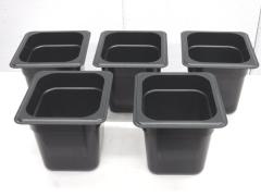 B2303◆CAMBRO◆カムウェア・フードパン5個+ドレンシェルフ5枚セット(ブラック)