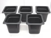 B2303◆CAMBRO◆カムウェア・フードパン5個+ドレンシェルフ5枚セット(ブラック)
