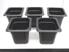 B2304◆CAMBRO◆カムウェア・フードパン5個+ドレンシェルフ5枚セット(ブラック)