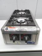 J099◆マルゼン 2018年◆2口カステーブルコンロ(ニュー飯城) M-822DC LPガス