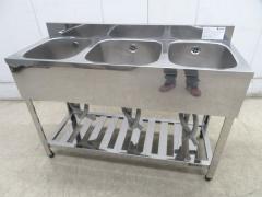 J142◆アズマ◆ステンレス製3槽シンク