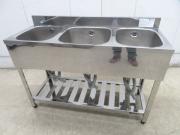 J142◆アズマ◆ステンレス製3槽シンク