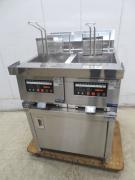 J200◆マルゼン◆IH2槽フライヤー(架台付) MIF-MB7T