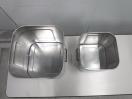 8315◆ステンレス製◆深型角キッチンポット2個セット　W270・W210