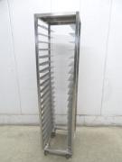 J279◆ステンレス製◆天板ラック キャスター付(19段)