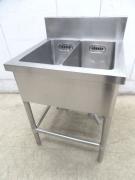 J281◆ステンレス製◆2槽シンク
