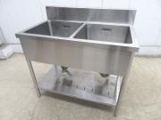 J283◆マルゼン◆ステンレス製2槽シンク　