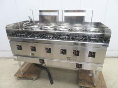 J312◆マルゼン◆6口ガステーブル+ウォーマー(カレー仕様) MMK-1360 LPガス