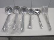 B621 未使用品◆ステンレス製◆汁杓子・汁杓子穴明・ターナー6個セット
