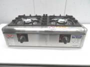 J503◆マルゼン 2017年◆2口カステーブルコンロ(ニュー飯城) M-822E 都市ガス