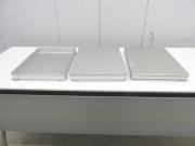 G873◆アルミ製◆システムバット3枚セット(蓋2枚付) 大50・40 餃子バット