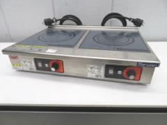 J639◆マルゼン 2018年◆卓上2口IHコンロ MIH-2H2HC 単相200V
