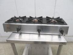 J760◆リンナイ 2021年◆業務用3口ガスコンロ RSB-306A 都市ガス