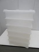 H862◆サンコー◆プラスチック製番重6枚セット(蓋1枚付) ばんじゅうA