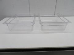 H877◆CAMBRO◆1/2フードパン(クリア)2個セット 24CW