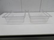 H877◆CAMBRO◆1/2フードパン(クリア)2個セット 24CW