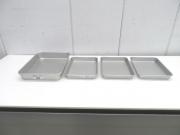 H944◆アカオ◆アルミ製角バット4枚セット(標準4号・深型2号)