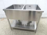 H1022◆タニコー◆ステンレス製2槽シンク