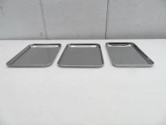 J913◆ステンレス製◆浅型角バット3枚セット