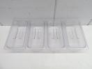 J1011◆CAMBRO◆1/3フードパン(クリア)4個セット(蓋付)34CW