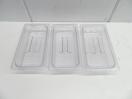 J1014◆CAMBRO◆1/3フードパン(クリア)3個セット(蓋付)32CW