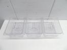 J1015◆CAMBRO◆1/2フードパン+ドレンシェルフ(クリア)4個セット(蓋付)26CW
