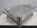 A1607◆YUKIWA◆ステンレス製S型角飾台(菊)　18インチ