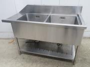 H1361◆ステンレス製◆2槽ソイルドシンク