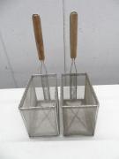 H1460◆ステンレス製◆冷凍麺カゴ2個セット