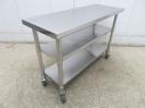 H1335◆ステンレス製◆作業台(中棚付)