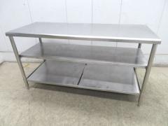 H1598◆ステンレス製◆作業台(中棚付)