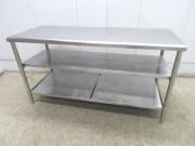 H1598◆ステンレス製◆作業台(中棚付)