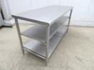 H1598◆ステンレス製◆作業台(中棚付)