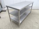 H1598◆ステンレス製◆作業台(中棚付)