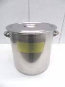 H1603◆ステンレス製◆寸胴鍋(蓋付)