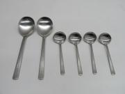 H1423◆ステンレス製◆ソーススプーン・サービススプーン6本セット