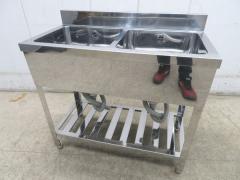 H1708◆ステンレス製◆2槽シンク